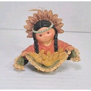 Enesco Friends of the Feather Gifts of Gold 188204 1996 Native American 2.5" Vtg